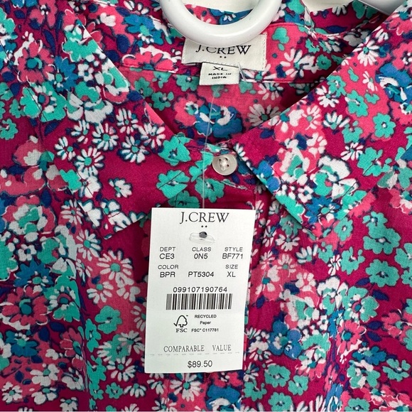 J.Crew Beach shirtdress size XL - Picture 7 of 13